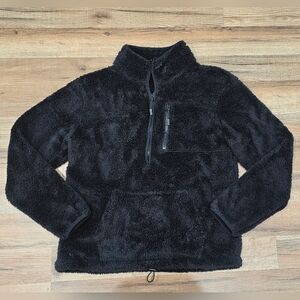 PINK Victoria's Secret Black Fleece Pullover S